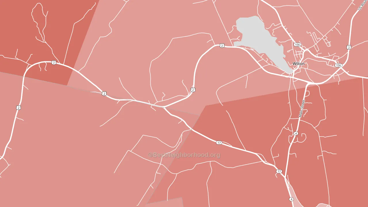 East Dixfield, ME block-group political-lean map