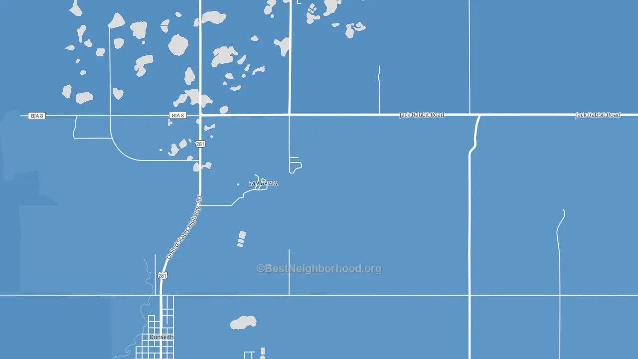East Dunseith, ND block-group political-lean map