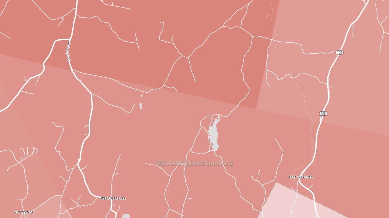 East Fairfield, VT block-group political-lean map