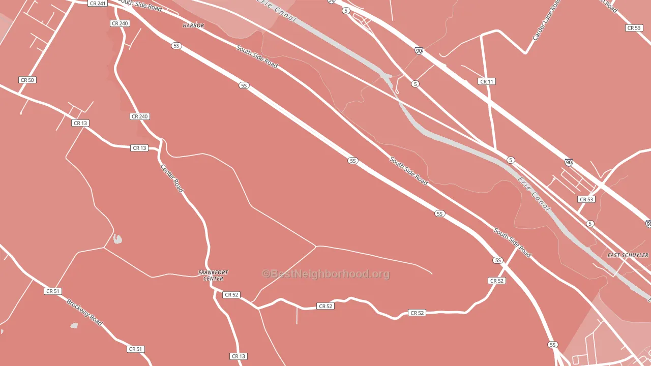 East Frankfort, NY block-group political-lean map