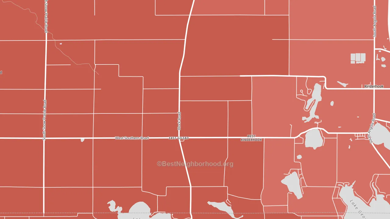 East Gilead, MI block-group political-lean map