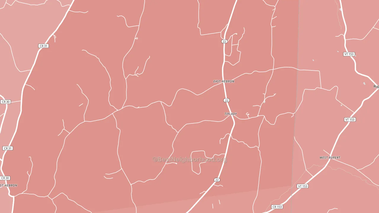 East Hebron, NY block-group political-lean map