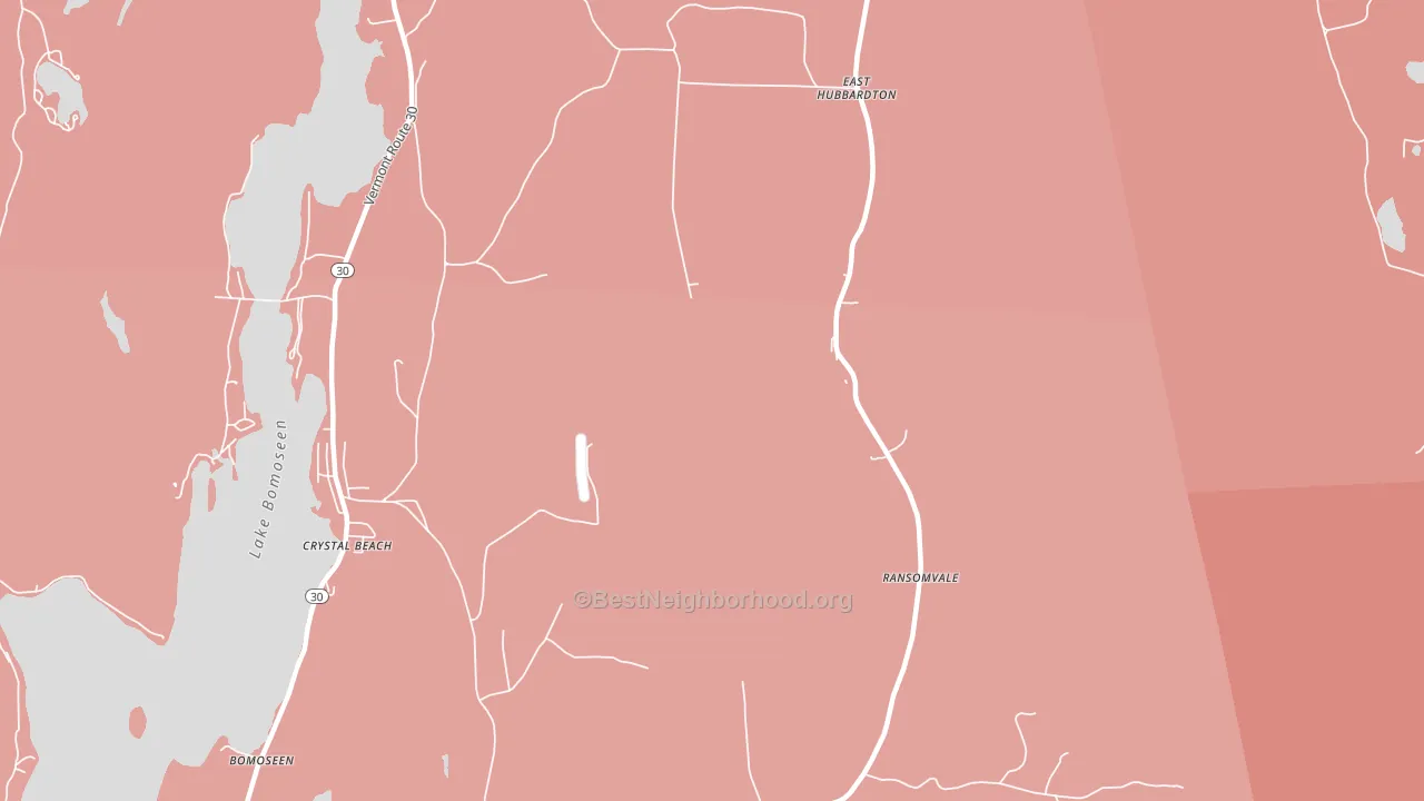 East Hubbardton, VT block-group political-lean map