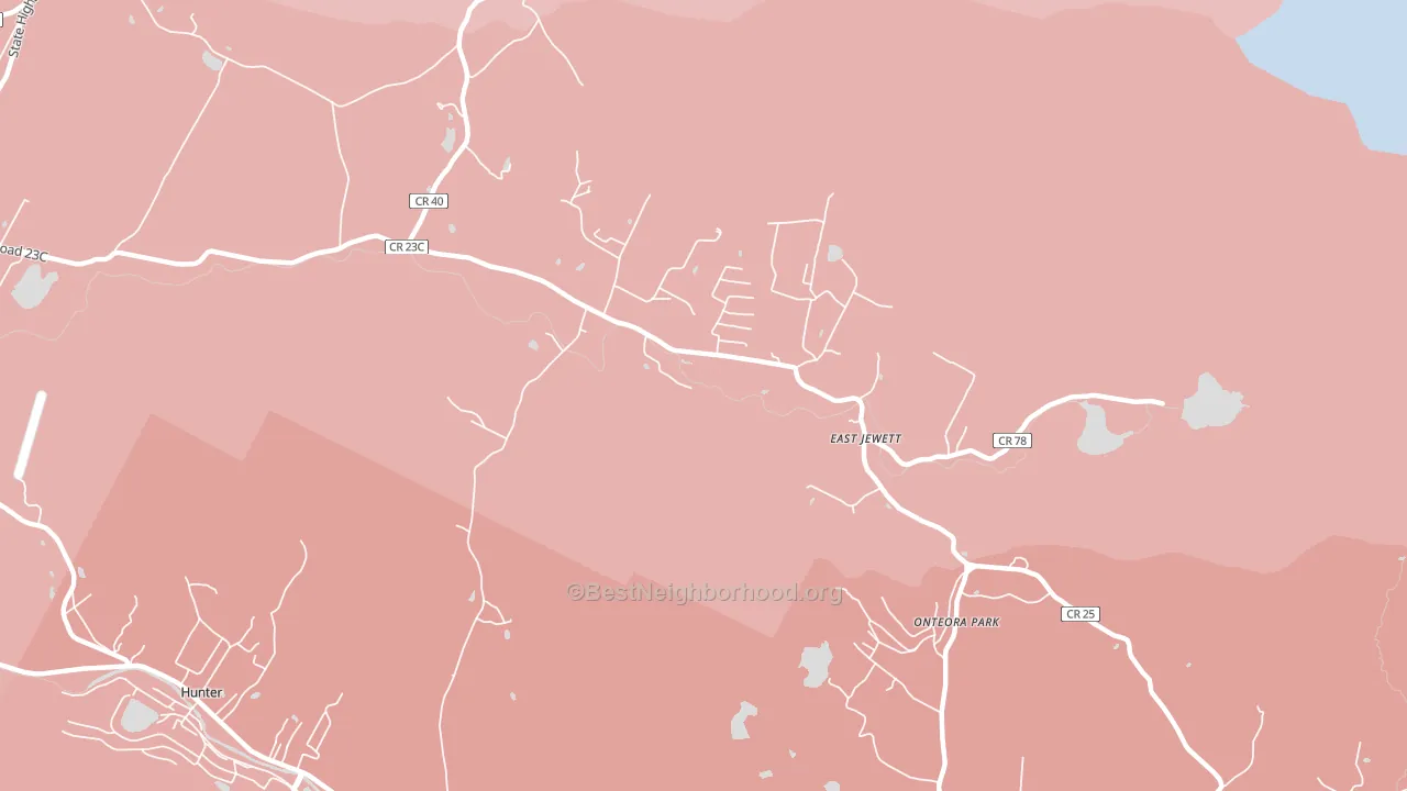 East Jewett, NY block-group political-lean map