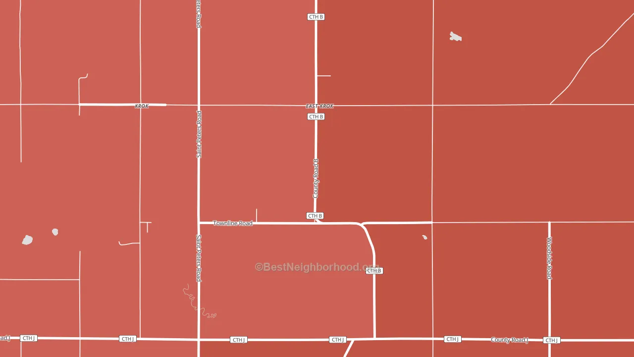 East Krok, WI block-group political-lean map