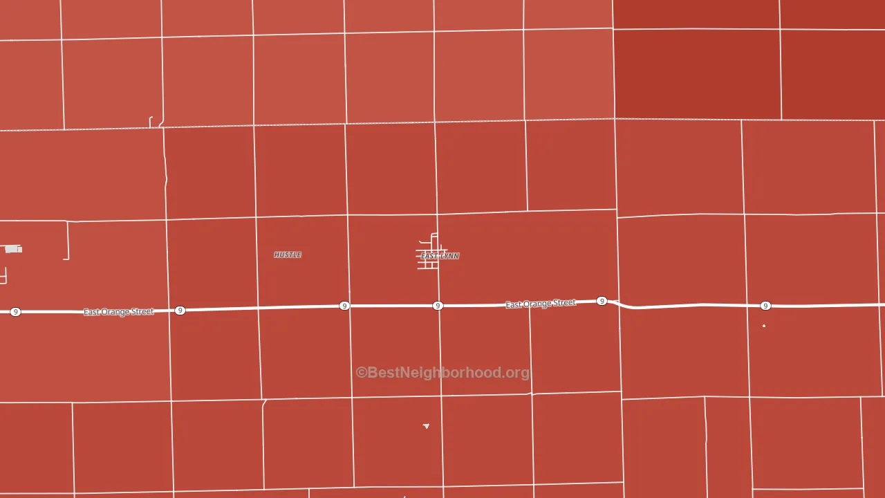 East Lynn, IL block-group political-lean map