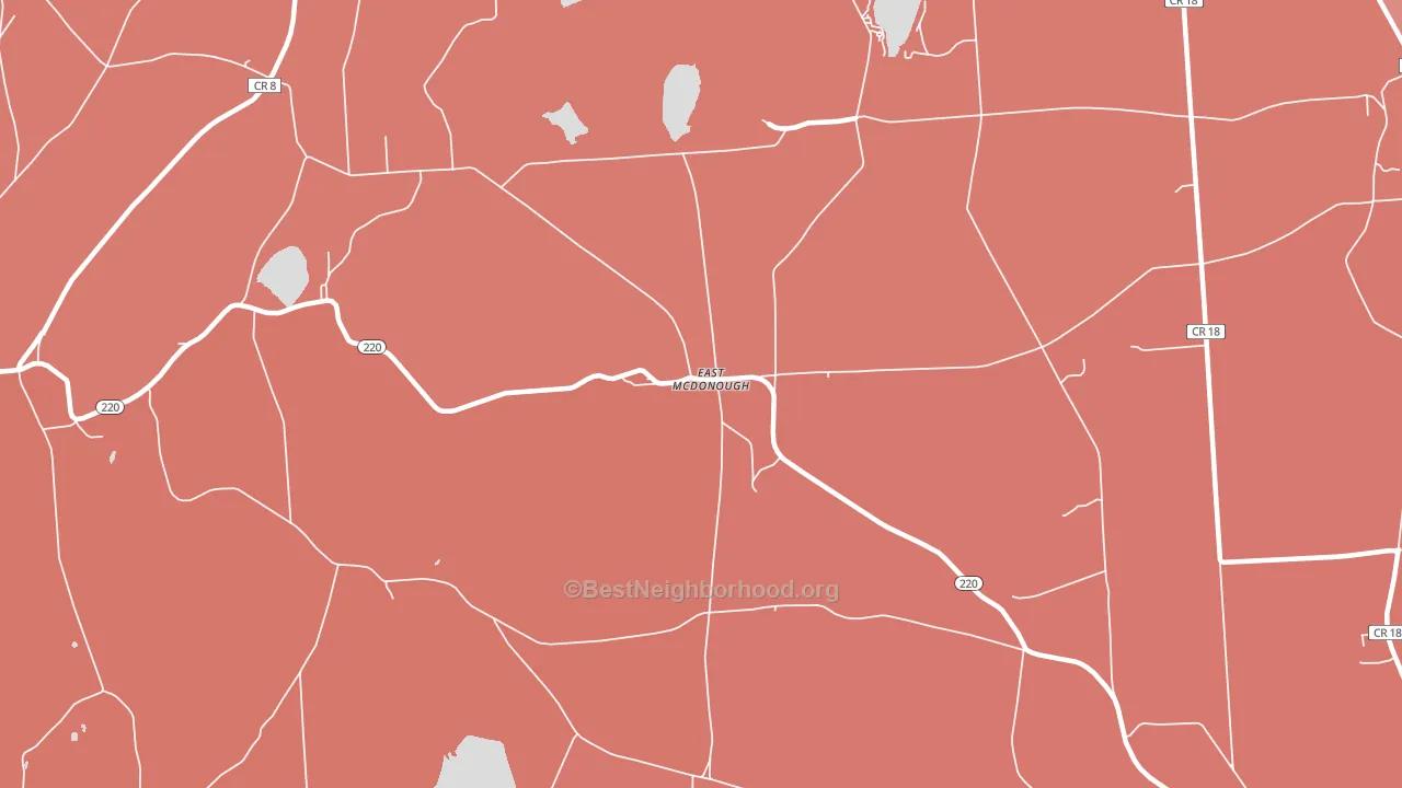 East McDonough, NY block-group political-lean map