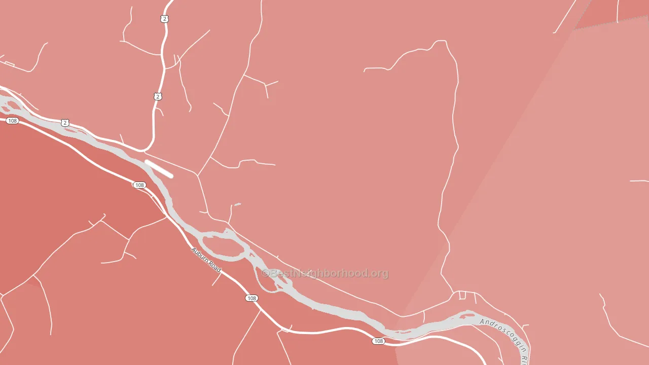 East Peru, ME block-group political-lean map