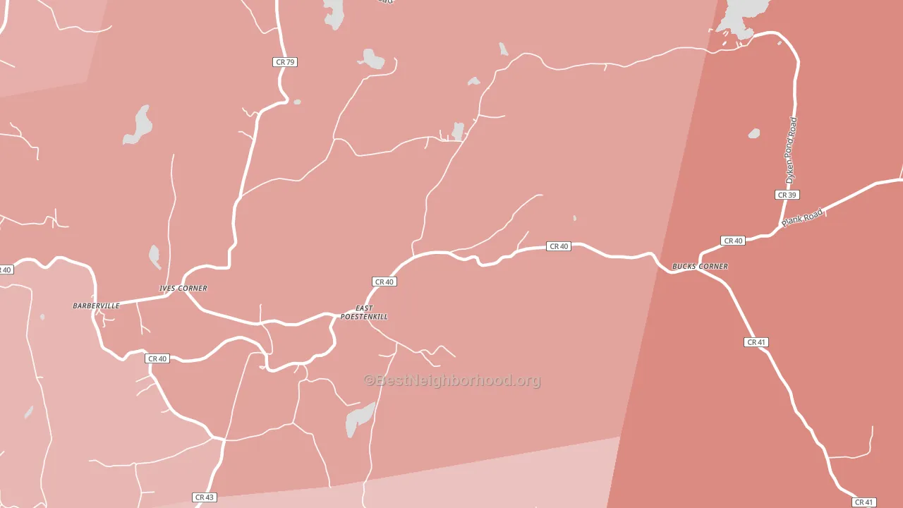 East Poestenkill, NY block-group political-lean map