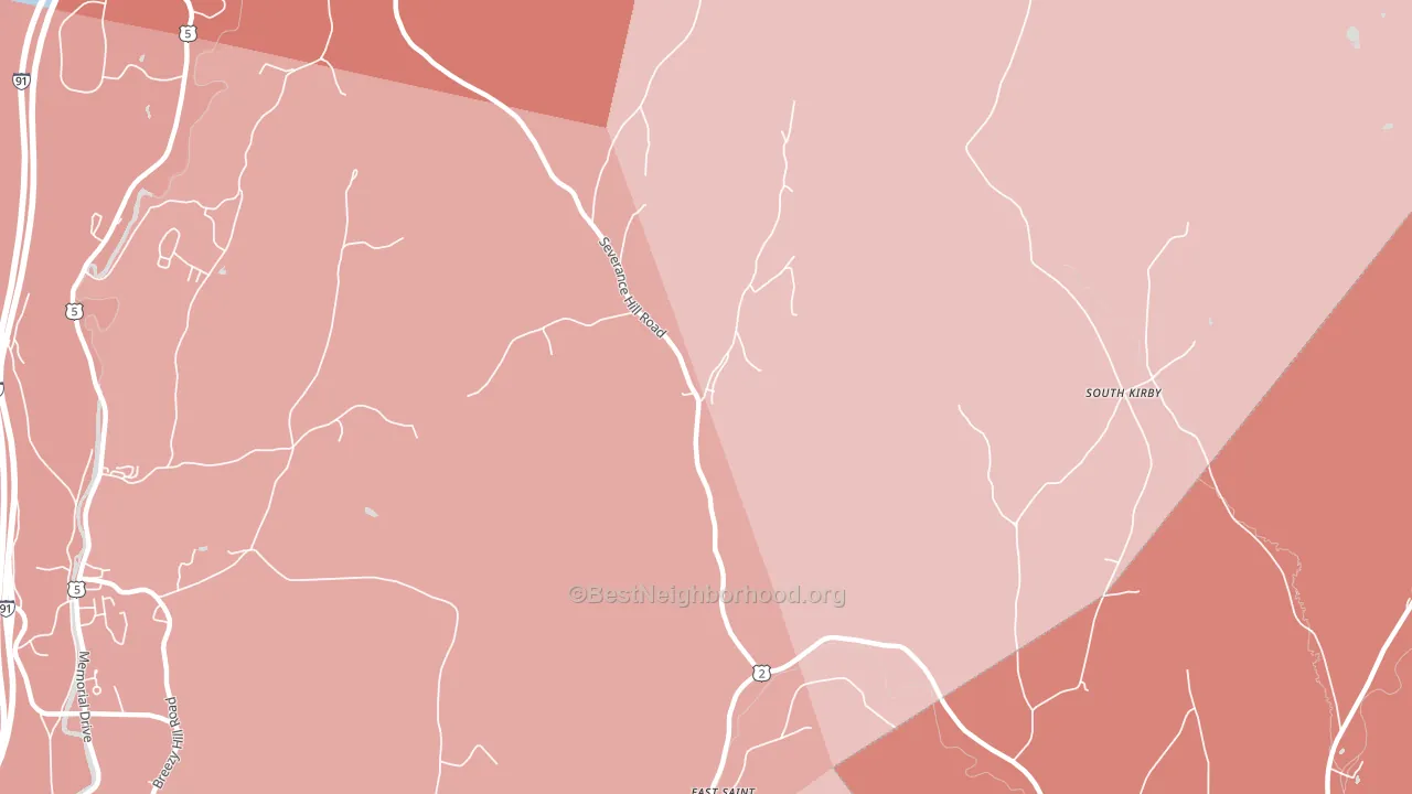 East St. Johnsbury, VT block-group political-lean map