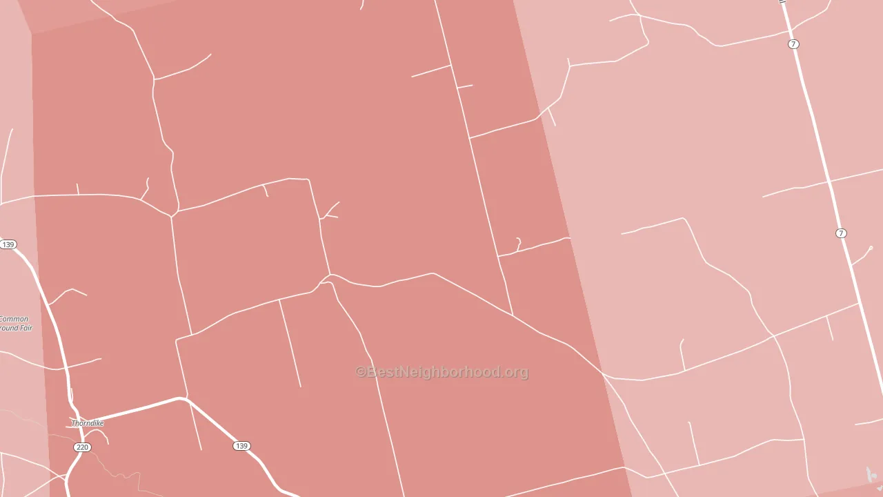East Thorndike, ME block-group political-lean map