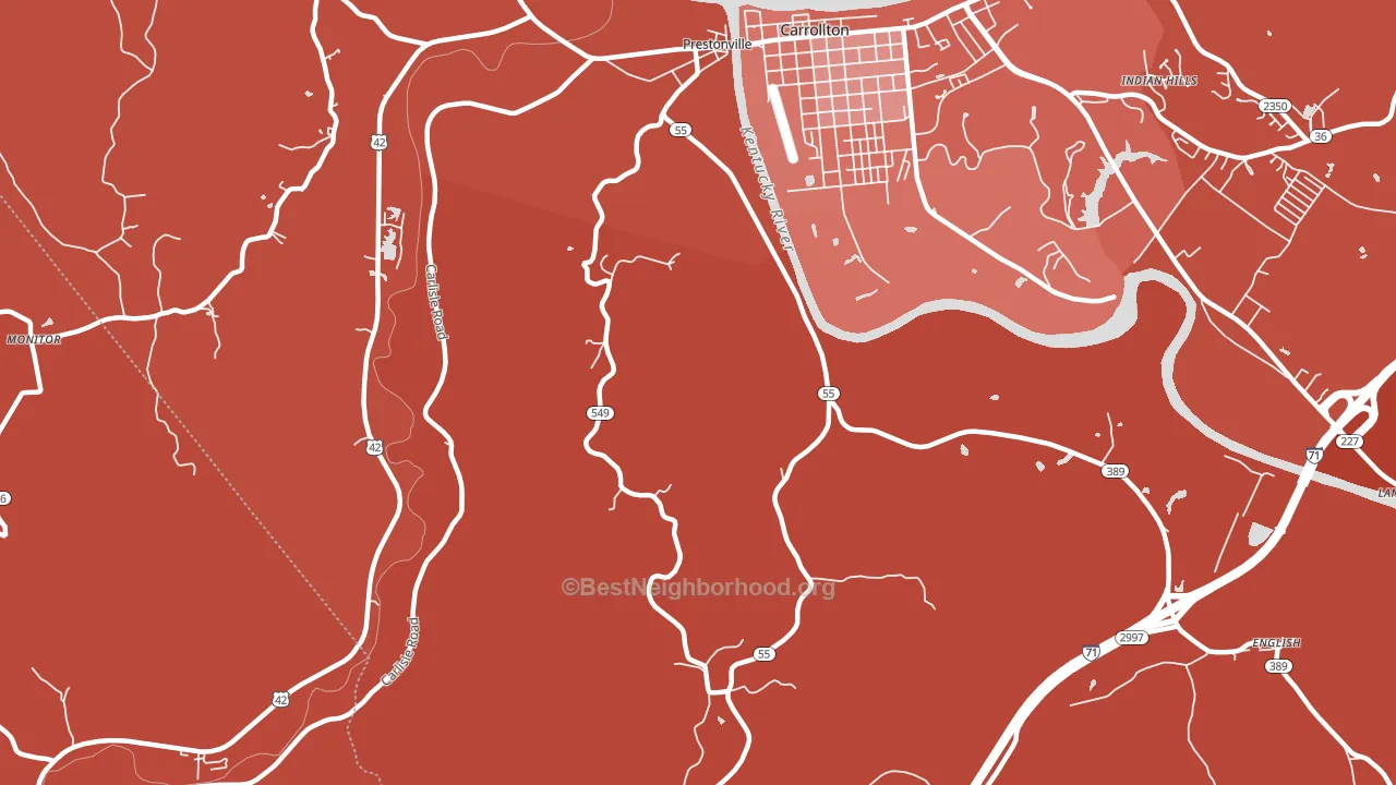 Easterday, KY block-group political-lean map