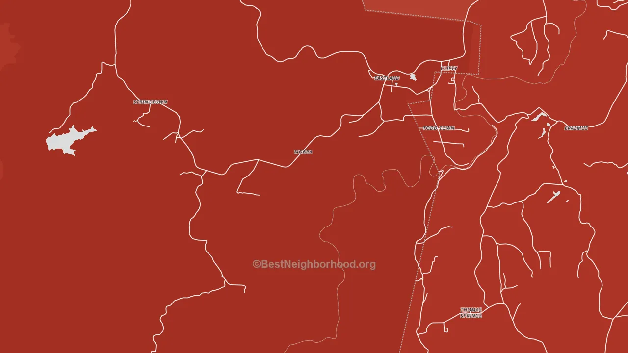 Eastland, TN block-group political-lean map