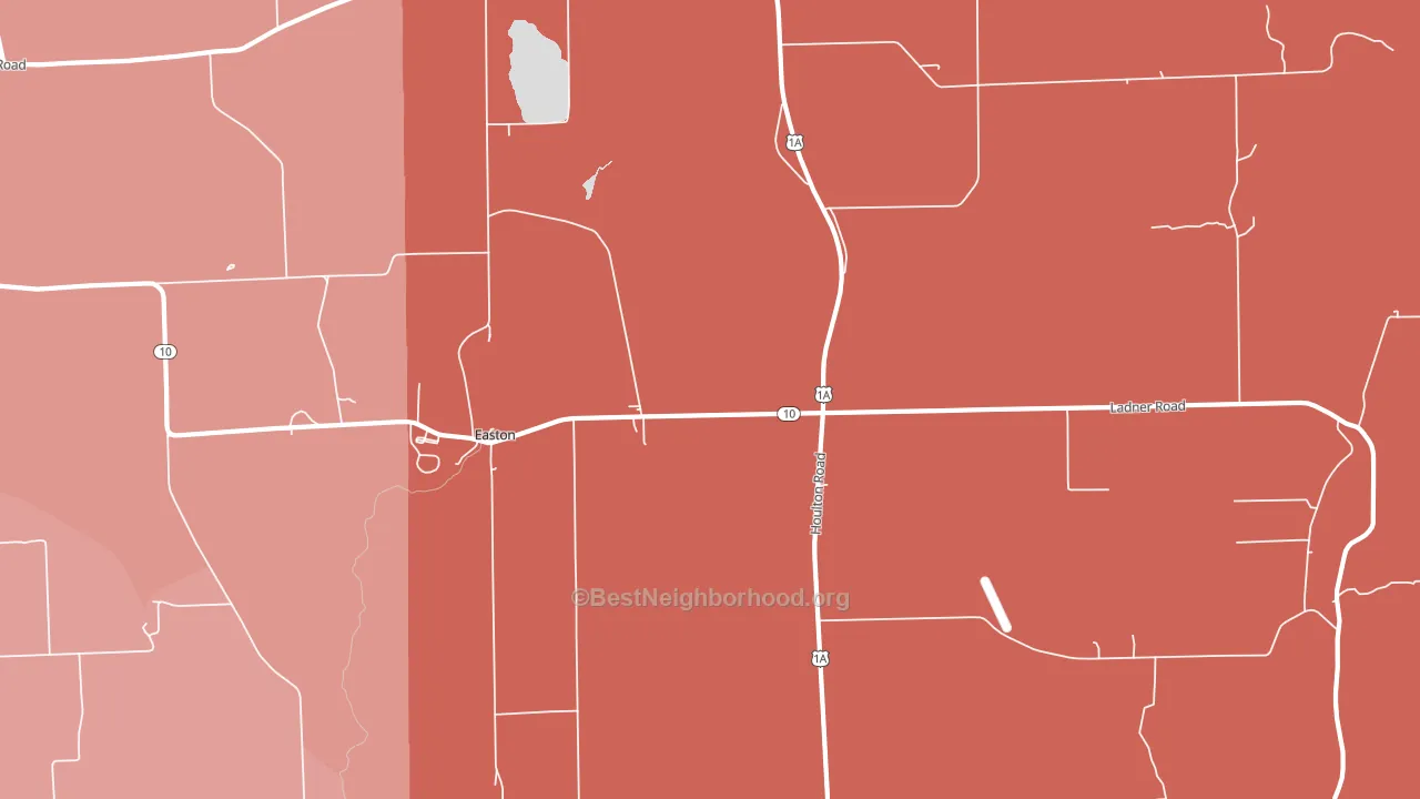 Easton Center, ME block-group political-lean map