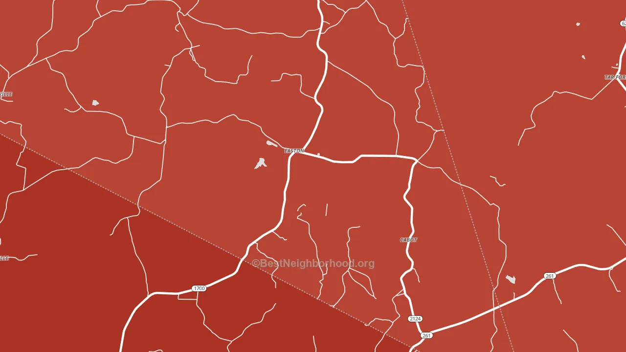 Easton, KY block-group political-lean map