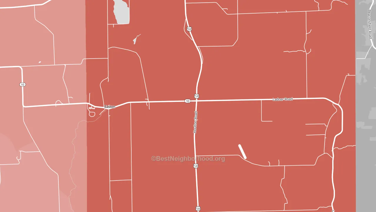Easton, ME block-group political-lean map