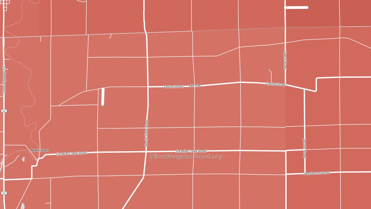 Easton, MI block-group political-lean map