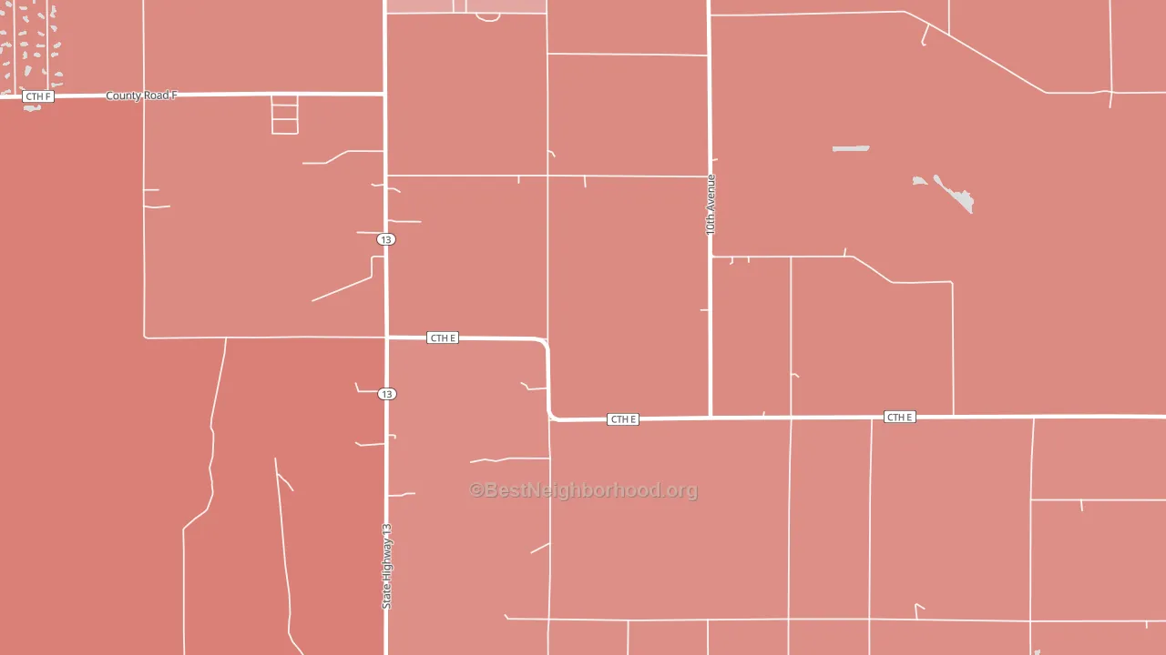 Easton, WI block-group political-lean map