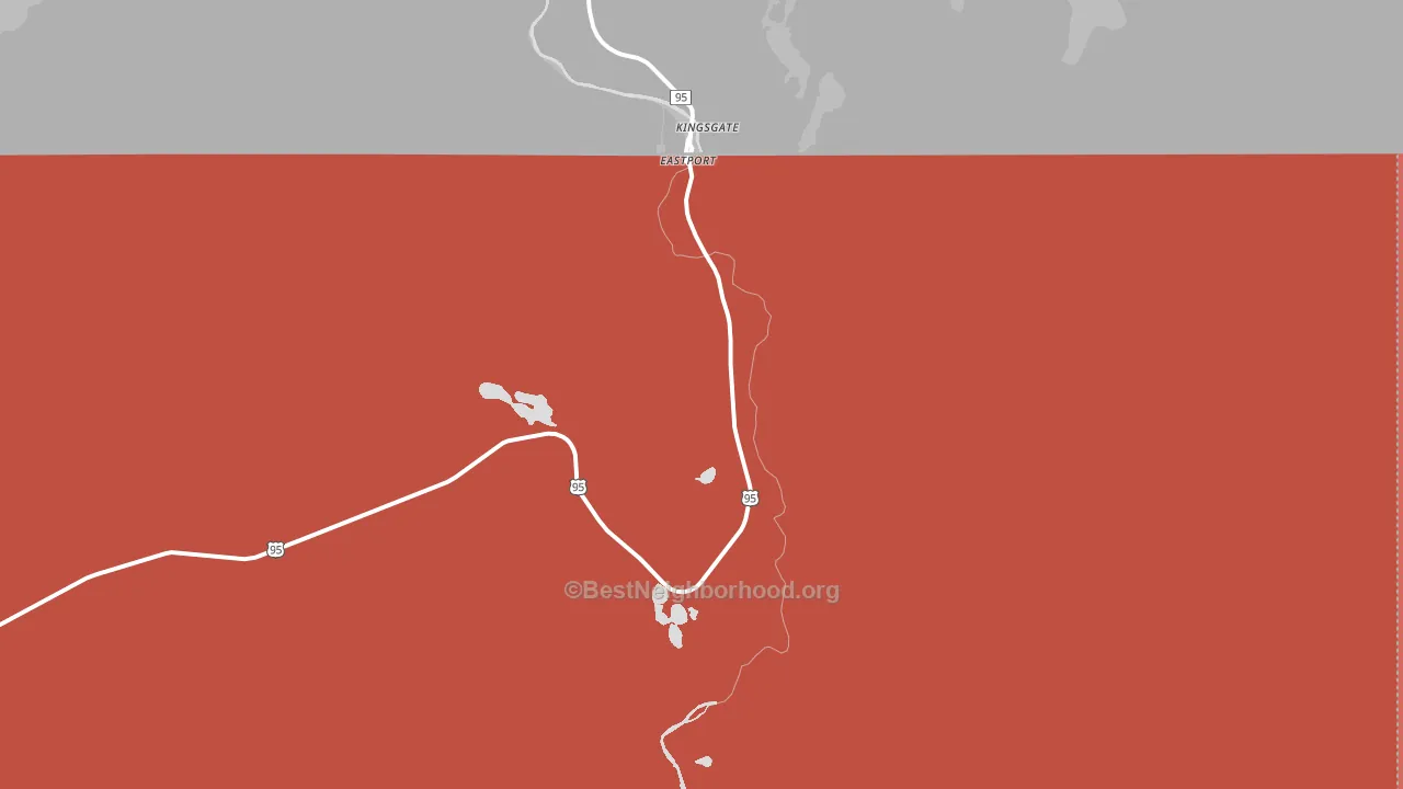 Eastport, ID block-group political-lean map
