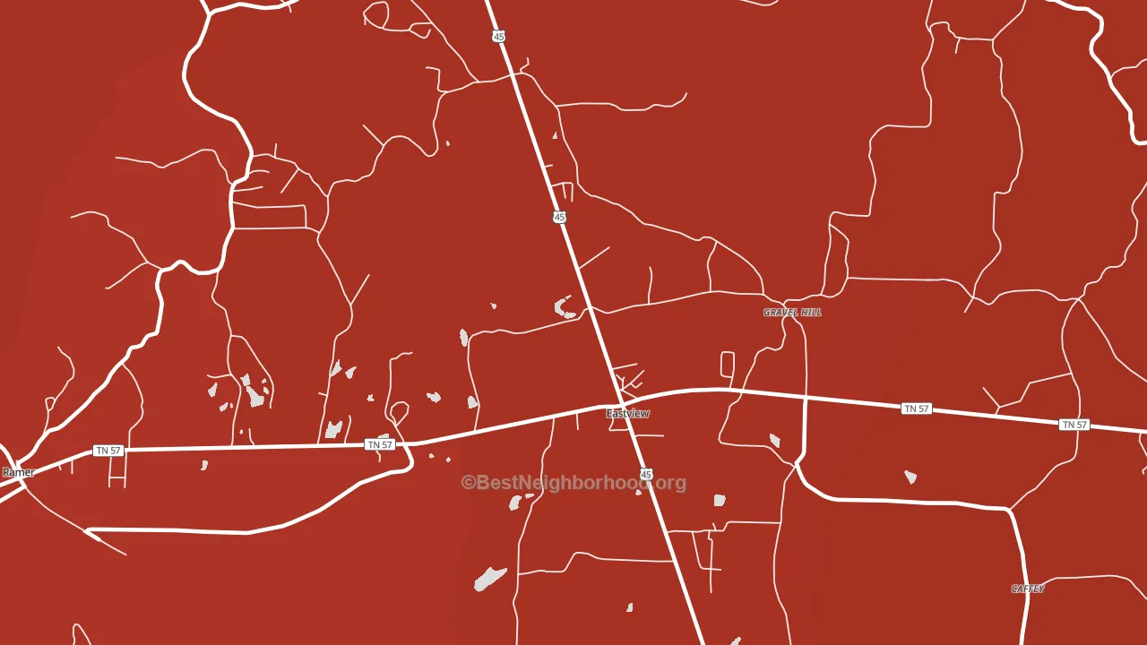 Eastview, TN block-group political-lean map