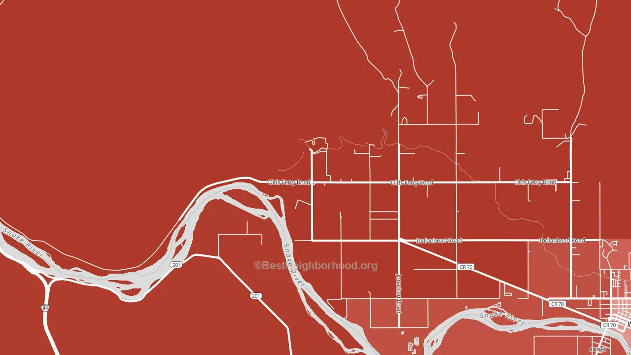 Eaton, ID block-group political-lean map