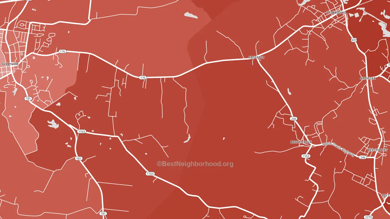Ebenezer, KY block-group political-lean map