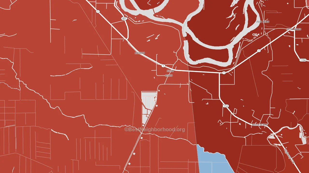 Echo, LA block-group political-lean map