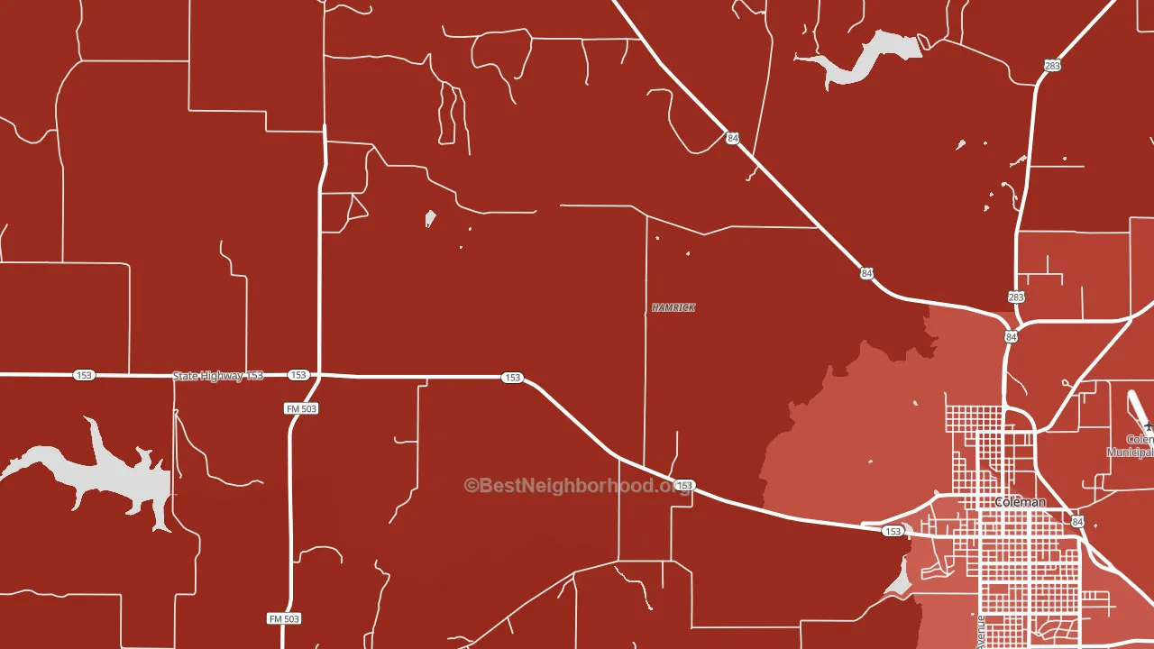 Echo, TX block-group political-lean map