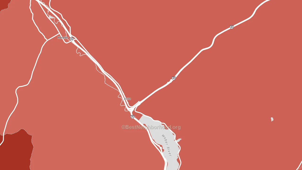 Echo, UT block-group political-lean map