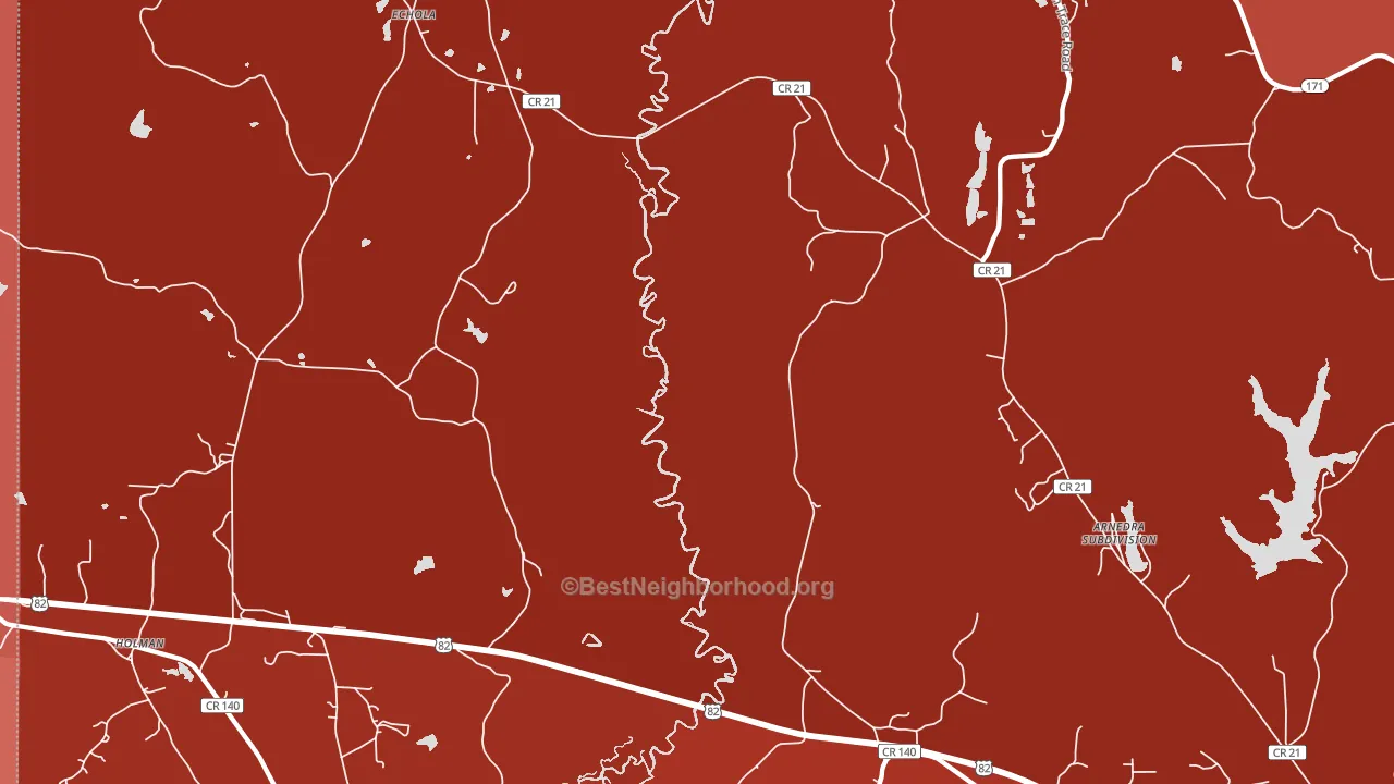 Echola, AL block-group political-lean map