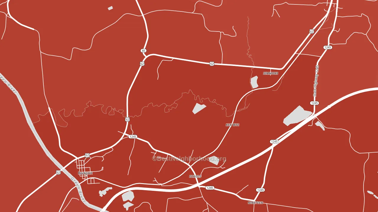 Echols, KY block-group political-lean map