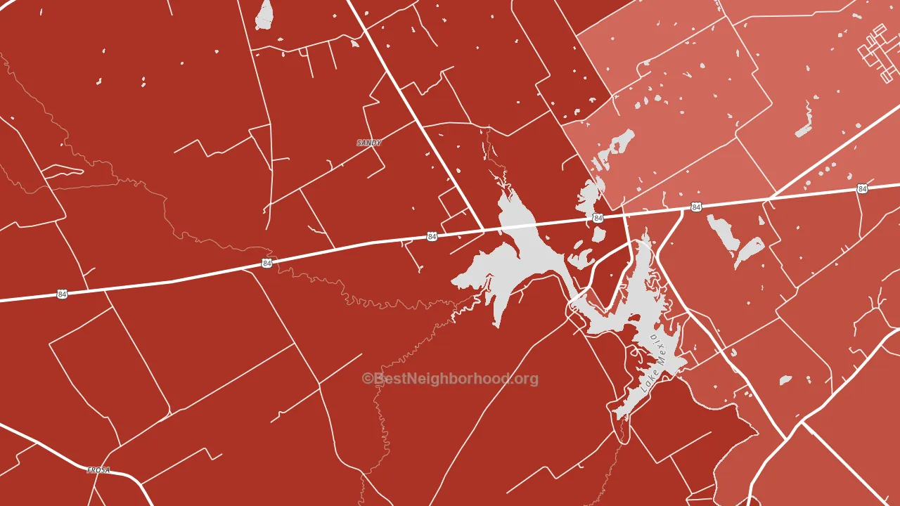 Echols, TX block-group political-lean map