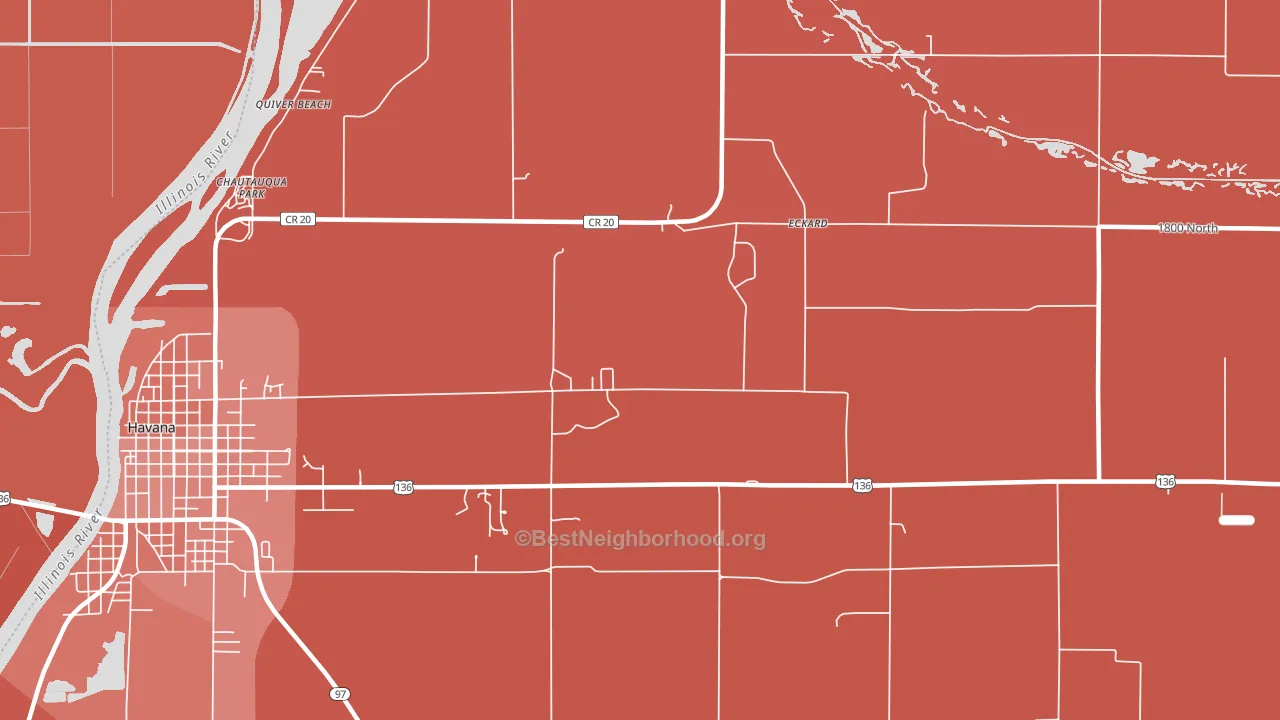Eckard, IL block-group political-lean map