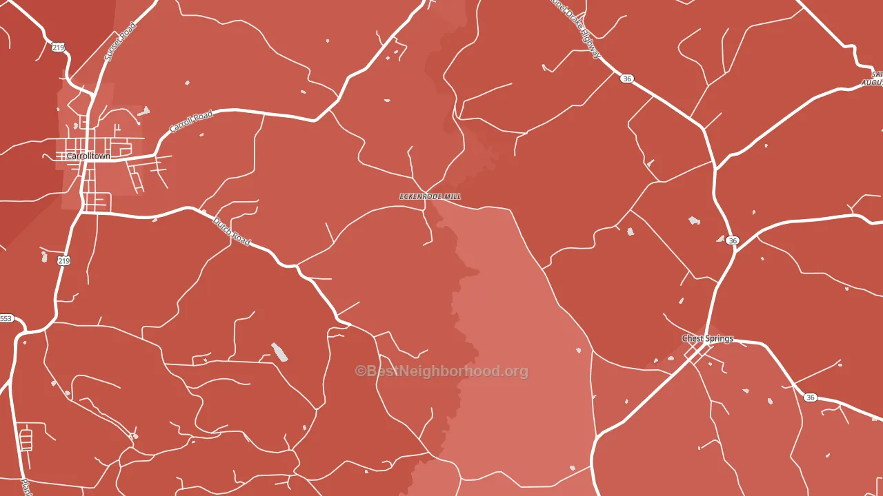 Eckenrode Mill, PA block-group political-lean map