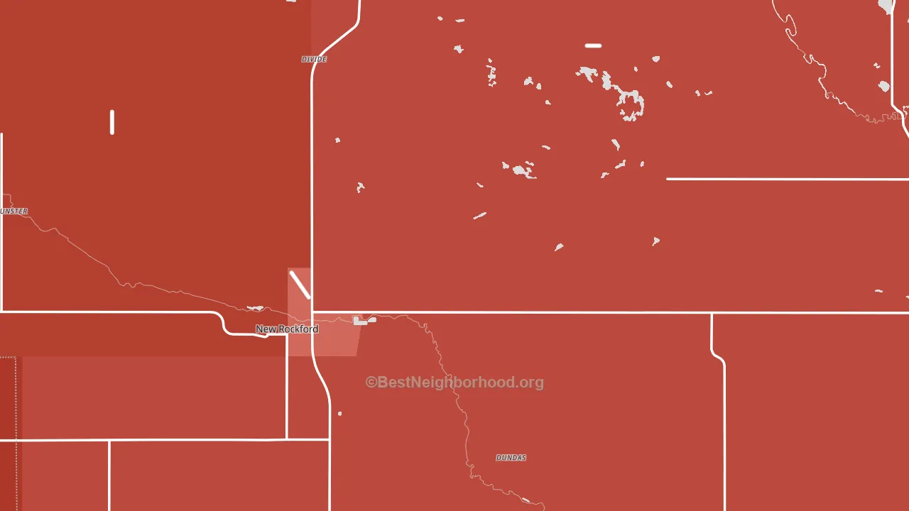 Eddy County, ND block-group political-lean map
