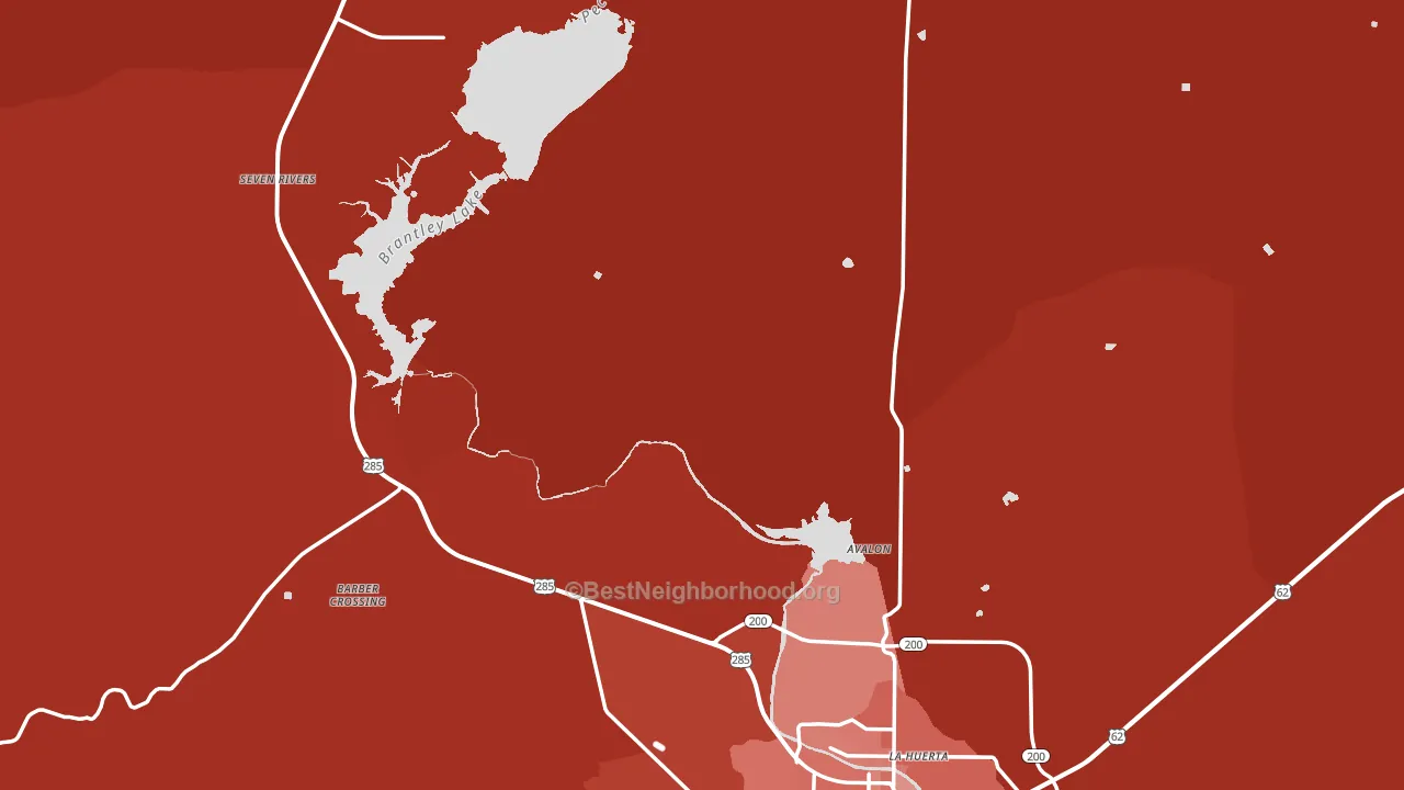 Eddy County, NM block-group political-lean map