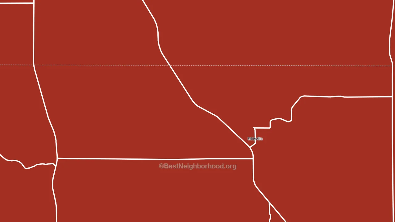Eddyville, NE block-group political-lean map