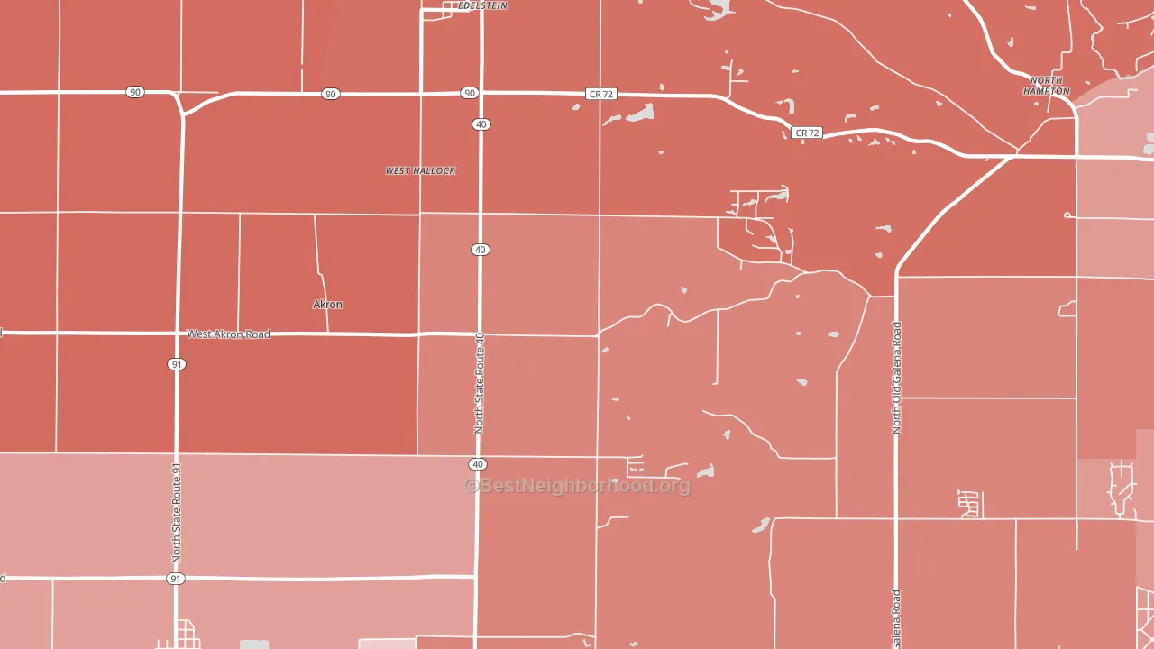 Edelstein, IL block-group political-lean map