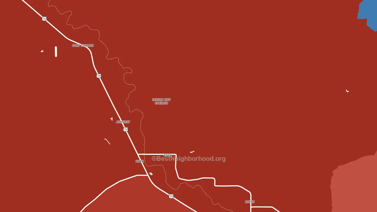 Eden, AZ block-group political-lean map
