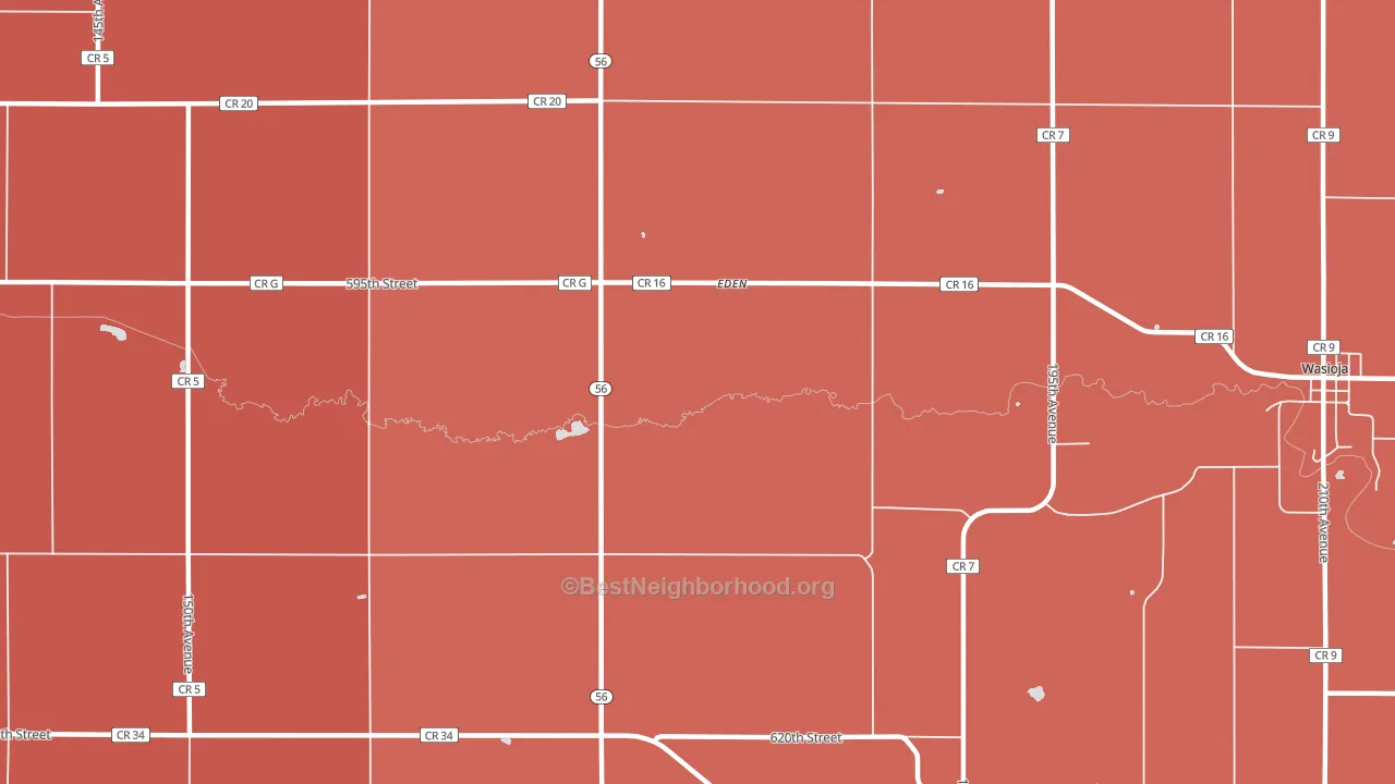 Eden, MN block-group political-lean map