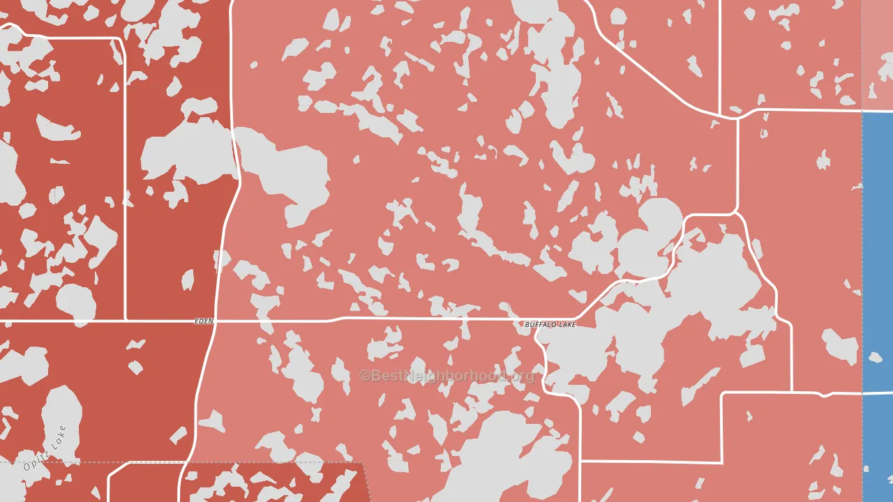 Eden, SD block-group political-lean map