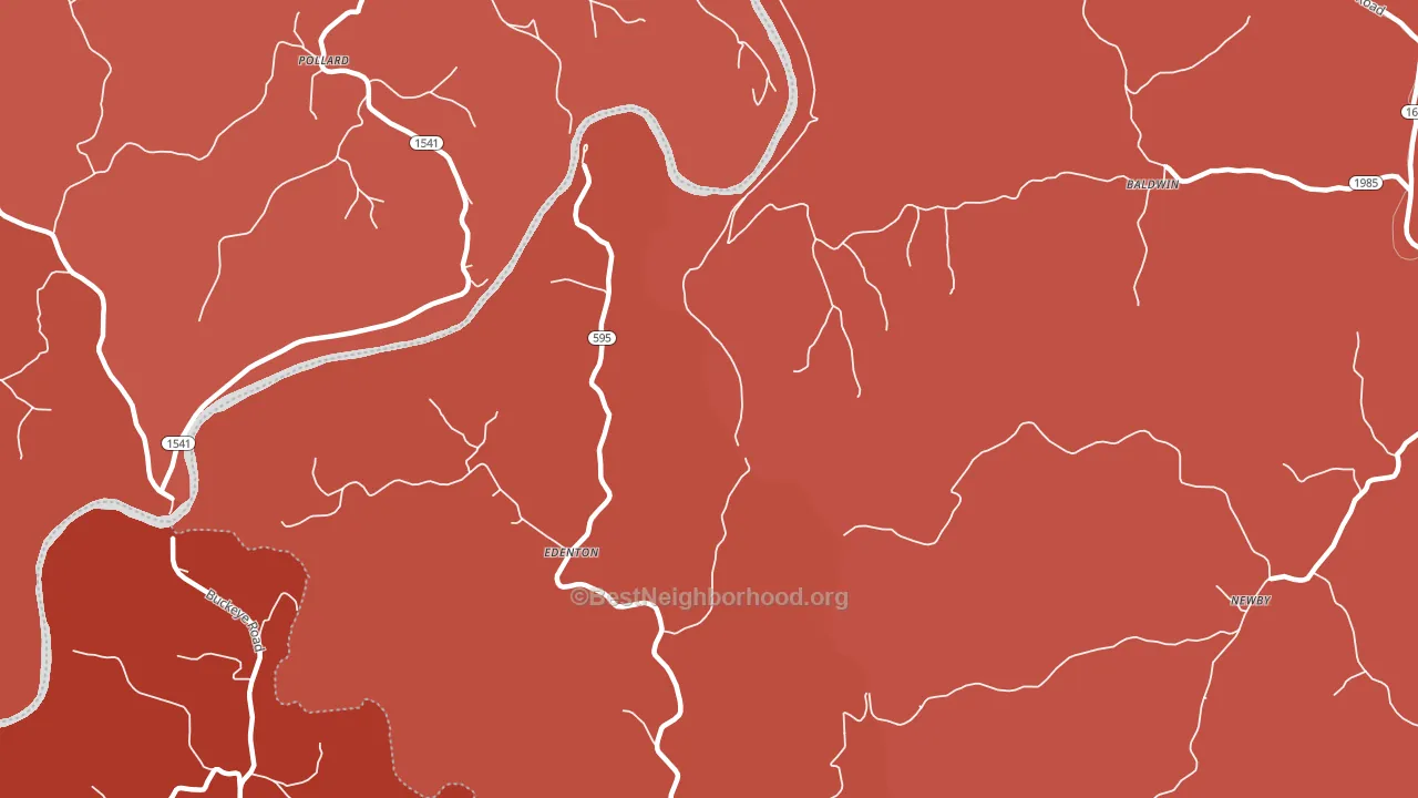 Edenton, KY block-group political-lean map