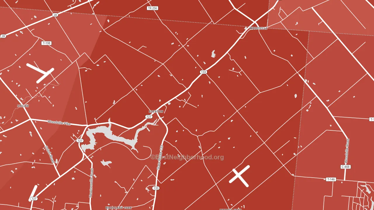 Edenton, OH block-group political-lean map
