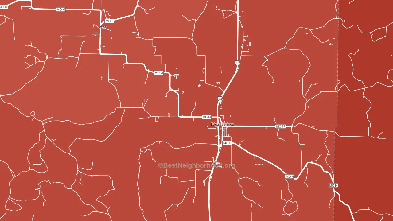 Edgar Springs, MO block-group political-lean map