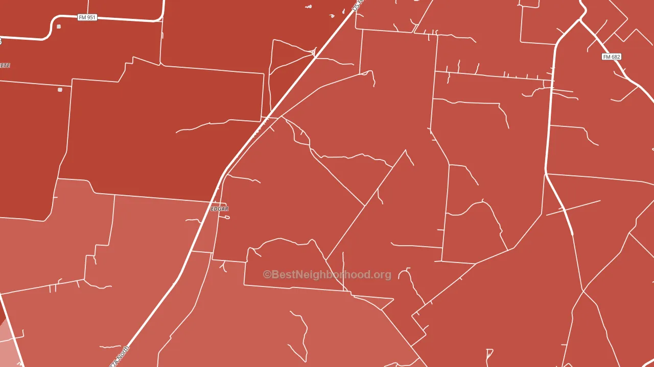 Edgar, TX block-group political-lean map