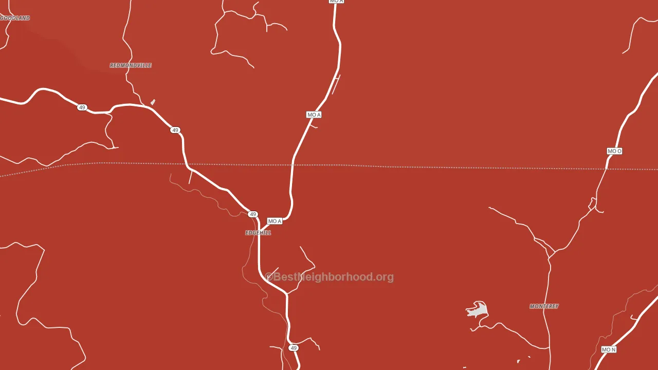 Edgehill, MO block-group political-lean map