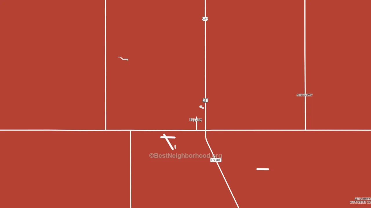 Edgeley, ND block-group political-lean map
