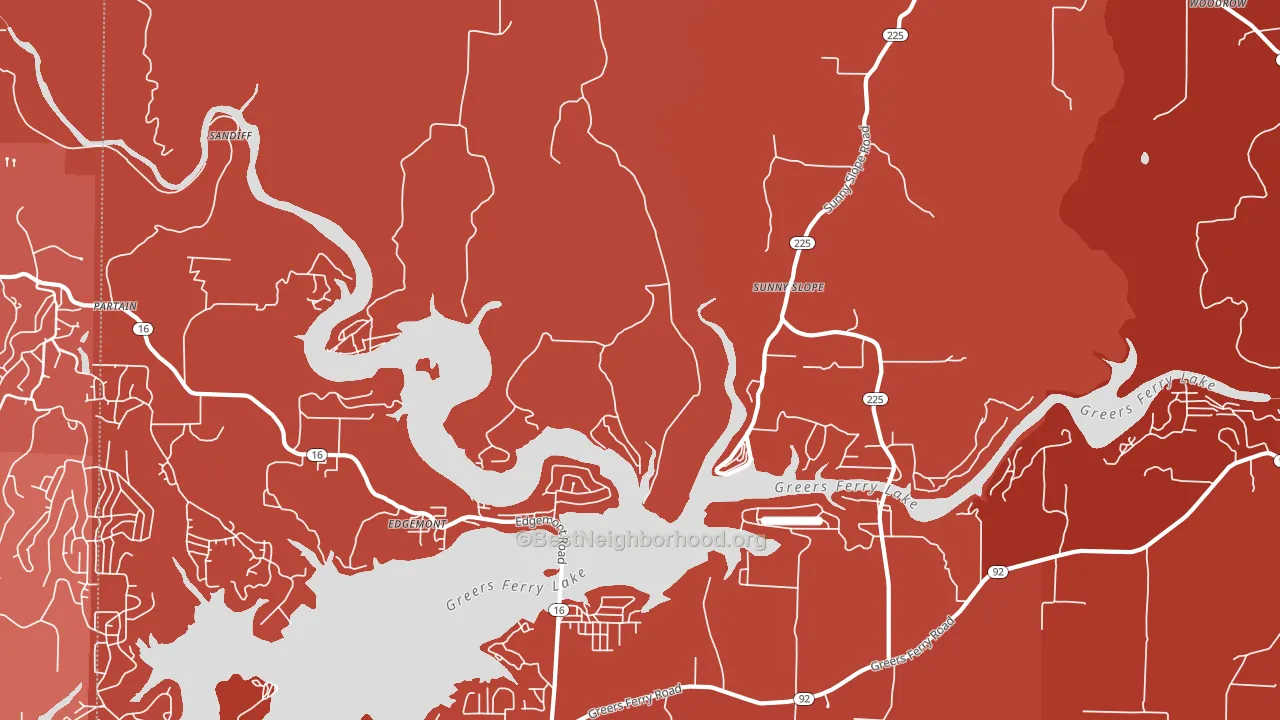 Edgemont, AR block-group political-lean map