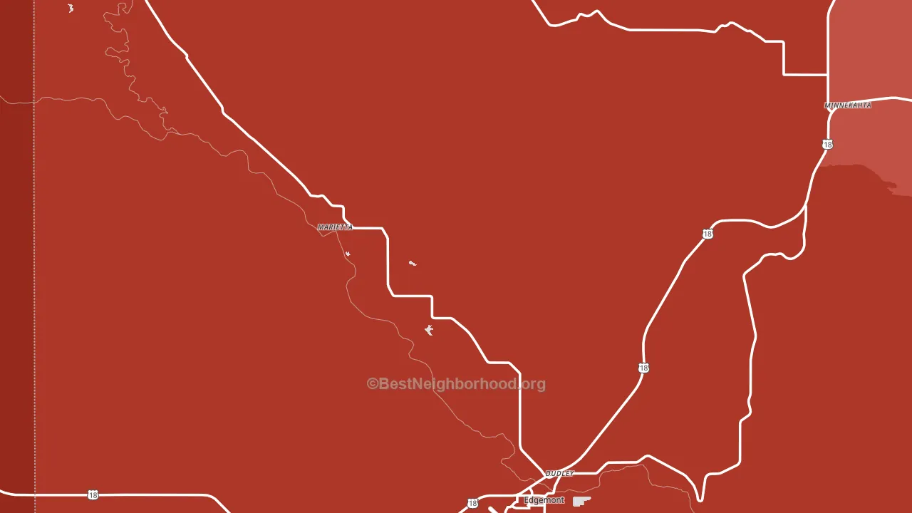 Edgemont, SD block-group political-lean map