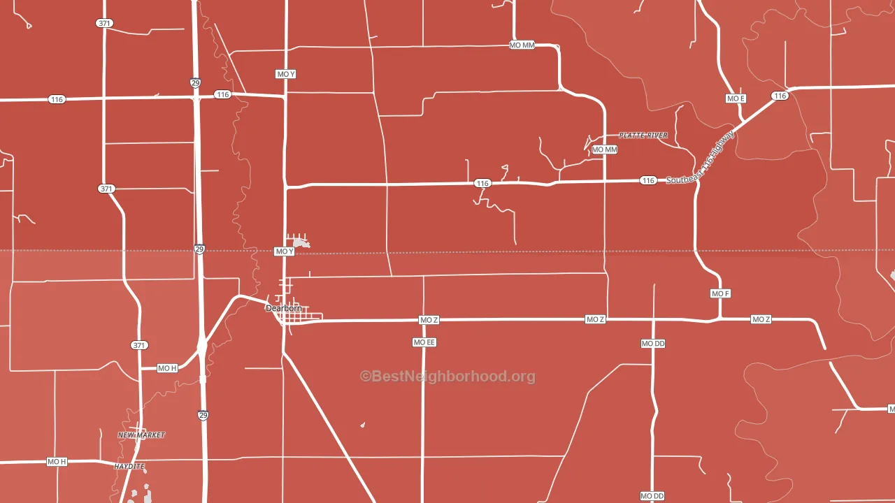 Edgerton Junction, MO block-group political-lean map